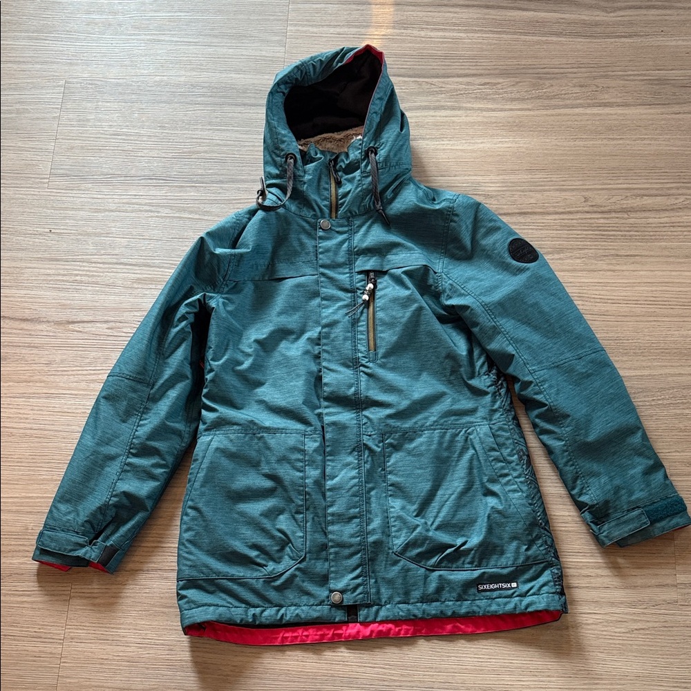 686 Teal Hooded Ski/ Snowboard Jacket